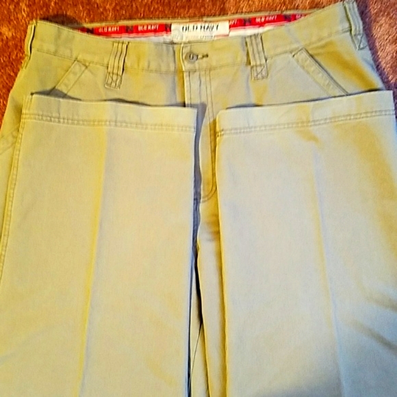 Mens Olive Color Denim Pants 38X34 - Picture 3 of 8